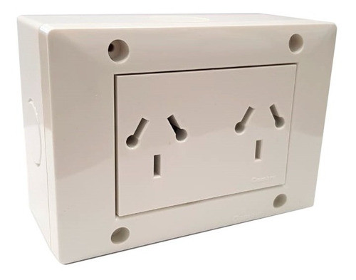 Llave De Luz Caja Externa + Toma Doble Combinado Cambre 0