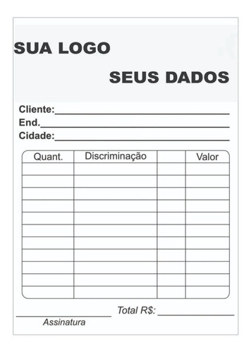 50 Talões De Pedidos, Blocos C/ 100 Fls Cada (15x21cm) 0