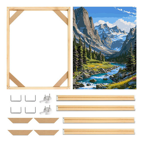 Kit De Marco De Madera Maciza Para Lienzo, 40x60 Cm 0