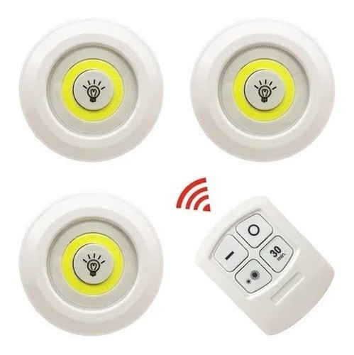 Set Luz Led X3 Adhesivas - Control Remoto Inalámbrico 0