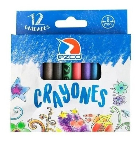 Crayones Ezco 8 Mm X 12 Colores 0