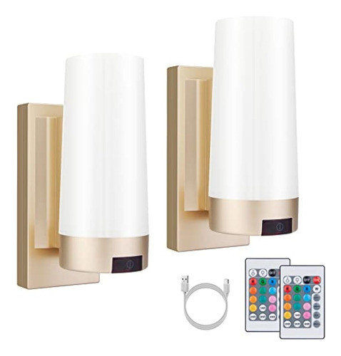 Aplique De Pared Inalámbrico Bigmonat, Recargable Por Usb, C 0