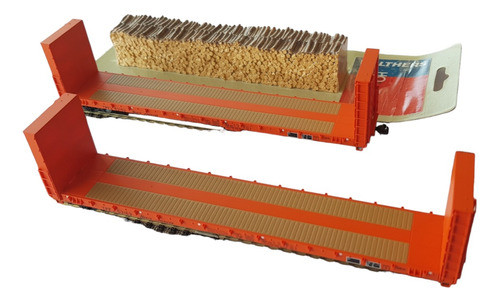 Par De Vagones 50' Bulkhead Norteamericanos Walthers H0 0