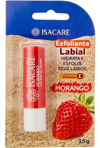 Isacare - Esfoliante Labial Morango 3,5g 0