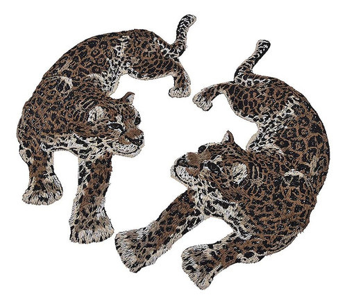 Acxico 1 Par De Remendos Bordados De Leopardo Para Jaqueta J 0