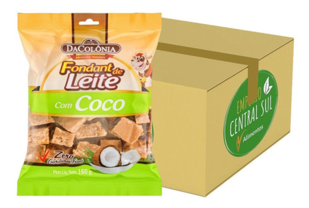 Fondant De Leite Com Coco 160g Dacolônia - Caixa Com 16un 0