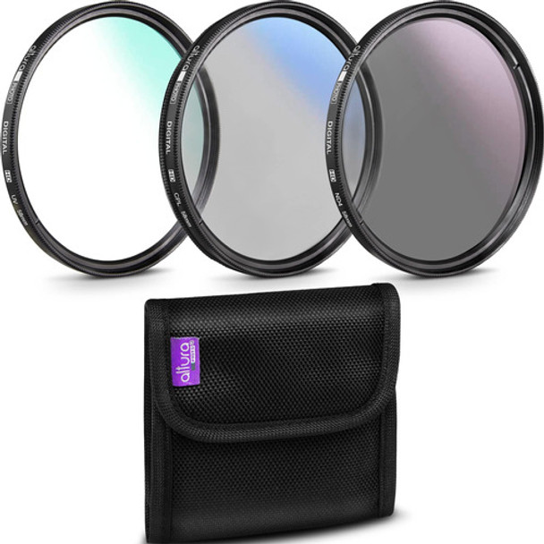 Filtro P/lente Alturafoto Kit 58mm Uv/cpl/nd4+bolsa+paño 0
