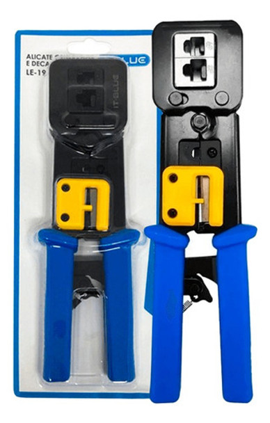 Alicate De Crimpar Rj45, Rj12 E Rj11 Azul 0