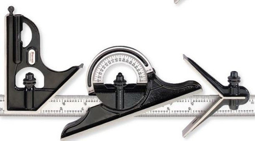 Regla Escuadra Combinada 0-180° C/semi Circulo C/estuche 0