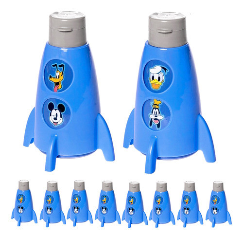 Kit 10 Garrafas Foguete Giratória Mickey Lembrancinha Festa 0