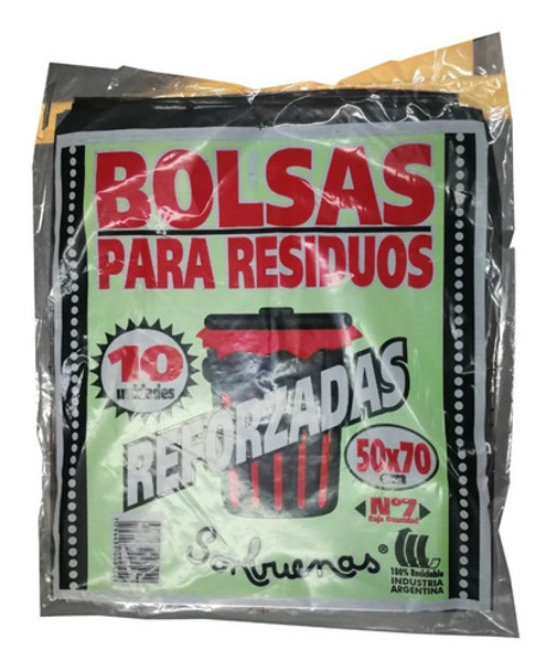 Bolsas De Residuos Negro 50 X 70 Cm. X 6 Packs (60 Un) 0