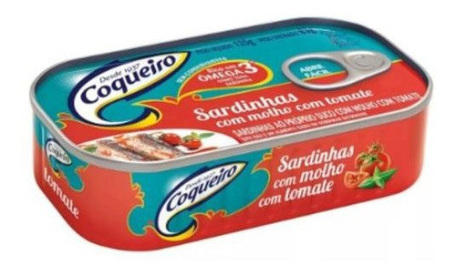 Sardinha Coqueiro Com Molho De Tomate 125gr - Kit Com 3 0
