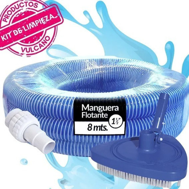 Kit Limpieza Vulcano: Barrefondo + Manguera 8 Mt. + Acople 0 Kit Limpieza Vulcano: Barrefondo + Manguera 8 Mt. + Acople 0