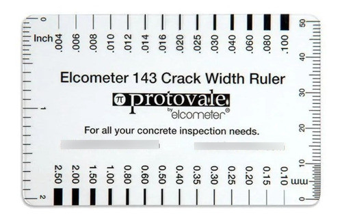 Elcometer 143 Regla De Anchura De Grietas -  Fisurómetro 0