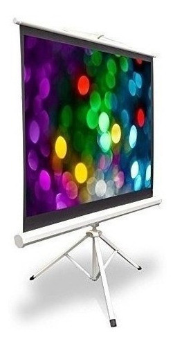 Pantalla De Proyector Pyle 50  Mejorada Con Tripode Enrollab 0
