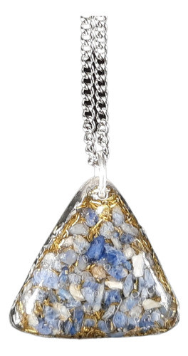 Orgonita Dije Triangular Mini Cuarzo Azul 0
