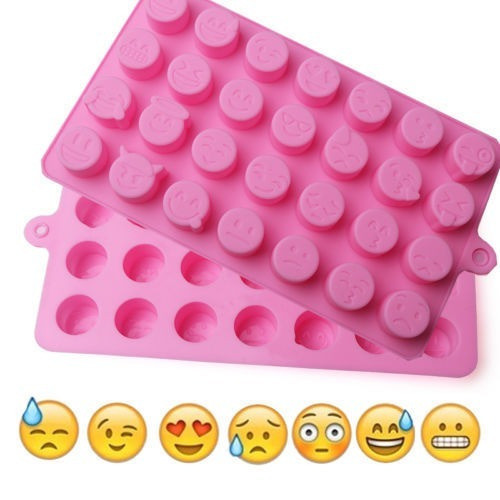 Molde De Silicona Aptos Horno Y Freezer Emojis 0