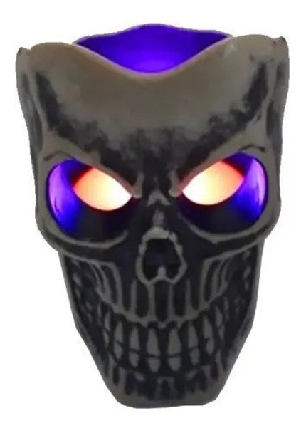 Vela Calavera Luz Led Halloween Decoracion X1 0