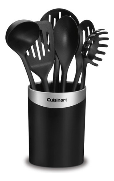 Set Utensilios X 7 De Cocina + Frasco Contenedor Cuisinart 0 Set Utensilios X 7 De Cocina + Frasco Contenedor Cuisinart 0