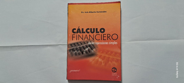 Cálculo Financiero De Las Operaciones Simples. L. Fernández 0