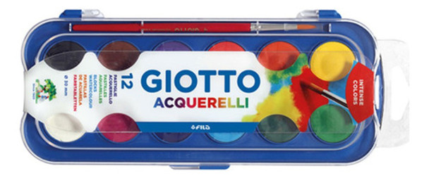 Acuarelas Giotto X 12 Colores - Pincel Y Bandeja 0