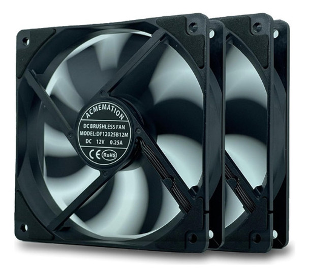 Ventiladores Para Pc 120 Mm 2700 Rpm Maxima. Bajo Ruido. X2 0