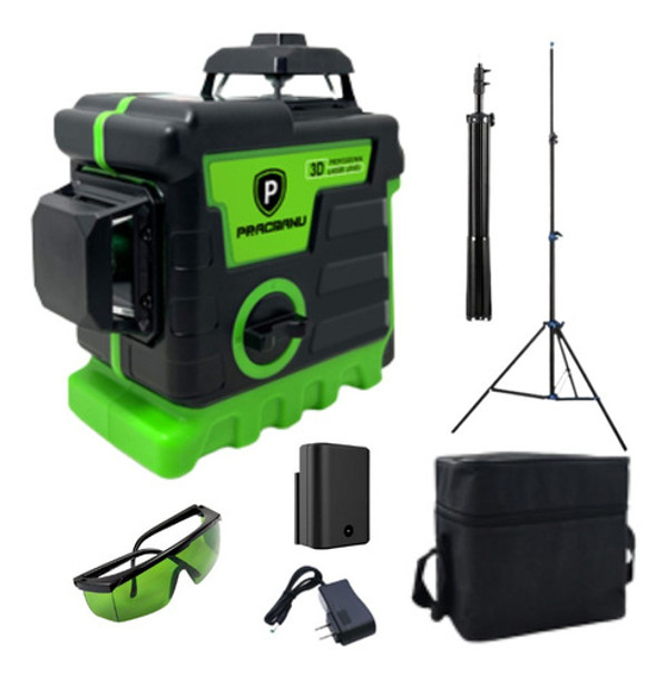 Nivel A Laser Verde 12 Linhas Profissional 3d + Tripé 0