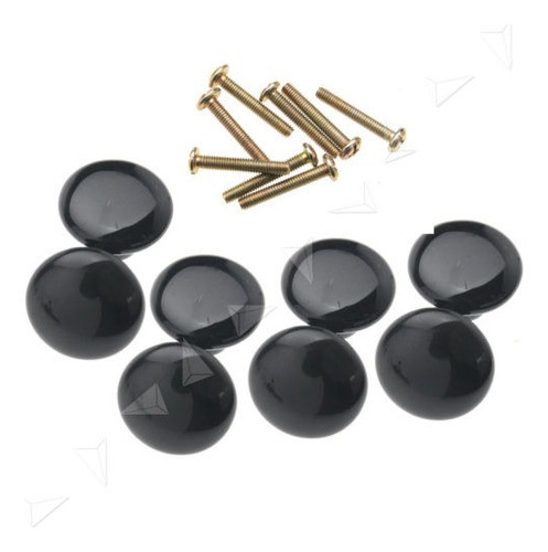 8 X Puerta Cerámica Seta Negra Perilla Armario Gabinete Cajó 0