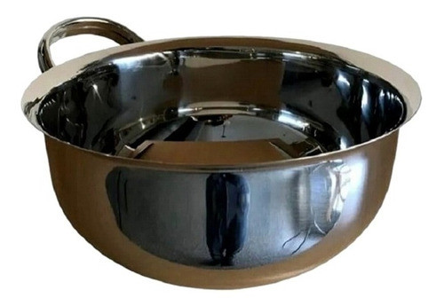 Bowl Acero Inoxidable Profesional Batidor Asa Manija 24 Cm 0