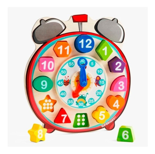 Reloj Didáctico De Madera - Top Bright - Vamos A Jugar 0