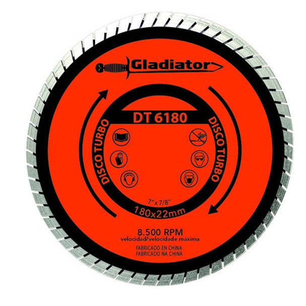 Disco Diamantado Turbo De Widia Gladiator 7 PuLG 180x22mm 0