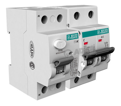 Combo Instalación Termica 25a + Disyuntor 25a Bipolar Jeluz 0