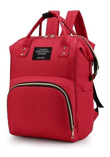 Bolsa Maternidade Mochila Mamãe Bebê Impermeável Vermelho 0