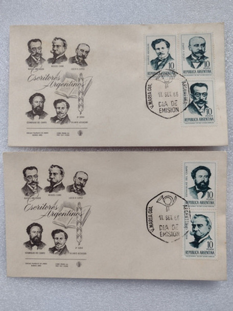 2 Sobres Conmemorativos Escritores Argentinos 0