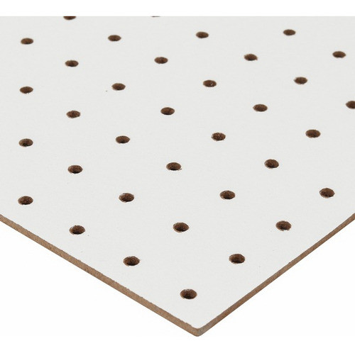 Placa  Eucatex  Perfurado 60 X 60cm -  4,5mm Branco 0