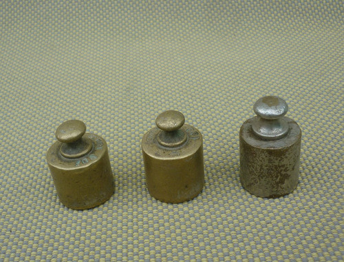 Pesas Para Balanza En Bronce 100 Gramos X 3 0