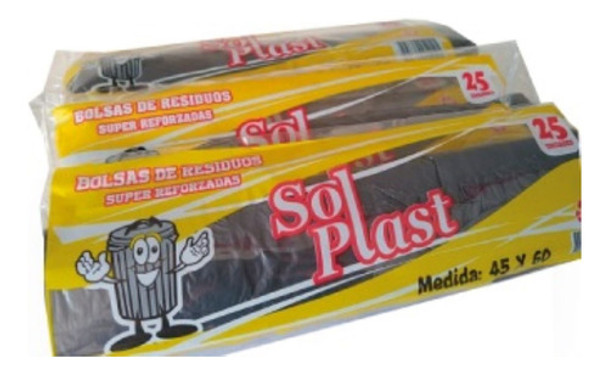 Bolsa De Residuos Solplast 45x60cm X 25u Pack X 20 Paq 0