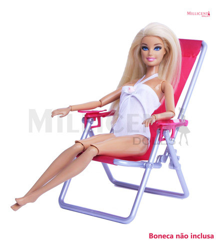 Cadeira De Praia P/ Bonecas B4rbie M0nster Princesas Susi 0