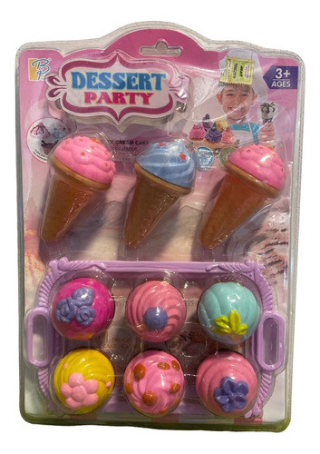 Set De Dulces Helados Muffins Bandeja Juguete Infantil Juego 0