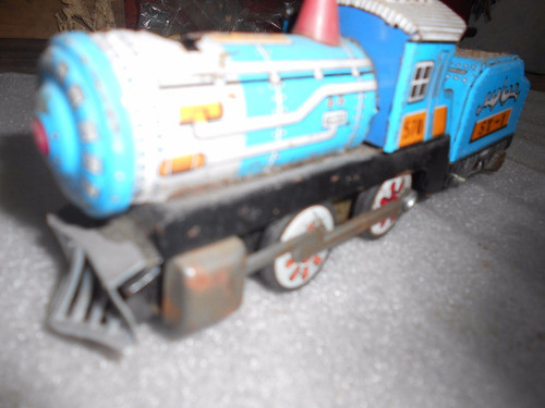Antiguo Juguete Tren De Chapa 19cm 0