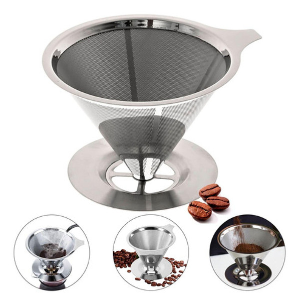 Mini Filtro Coador Café Inox Reutilizável Sem Uso De Papel 0