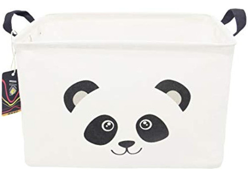 Cesta Rectangular De Almacenamiento De Panda Con 0