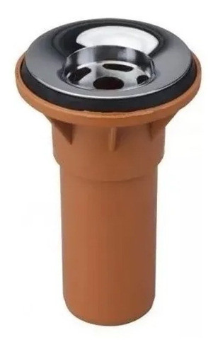 Sopapa Pvc Recta Con Rejilla Bronce Roscada 40mm 0