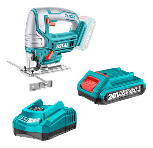 Sierra Caladora Inalámbrica Batería 20v 2a Cargador Total-tv 0