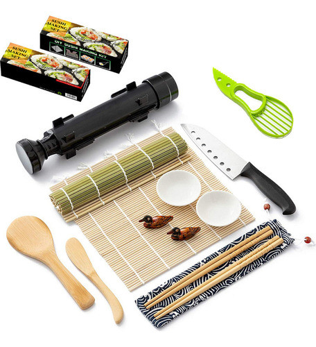 Kit Culinária Japonesa Esteira Sudare Sushi E Forma Niguiri- 0