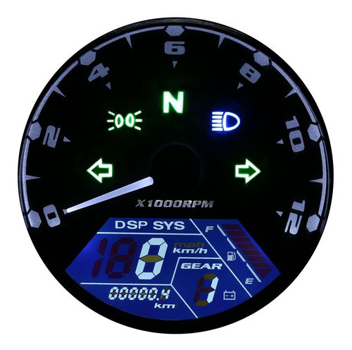 Velocimetro Digital Universal Moto Cafe Racer Pem Motos 0