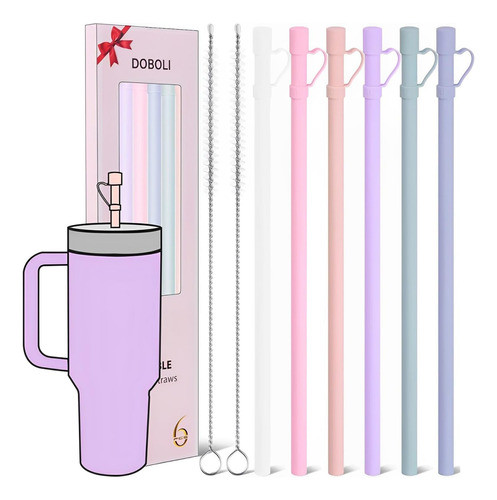 Pajita De Silicón Reemplazo De 30 Cm Con Tapa Stanley 0