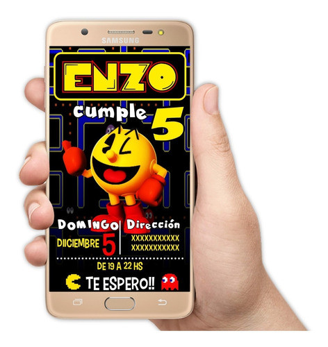 Invitaciones Digitales Personalizadas Pac-man 0