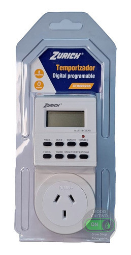 Timer Zurich Temporizados Digital Programable Xtim 03205 0