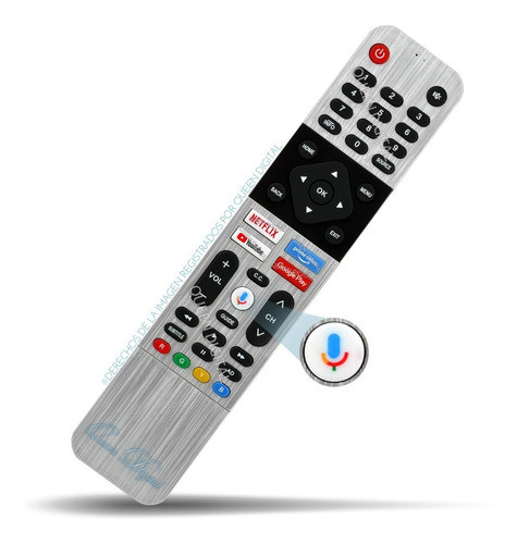 Control Remoto Smart Tv Con Comando Voz Para Noblex Admiral 0